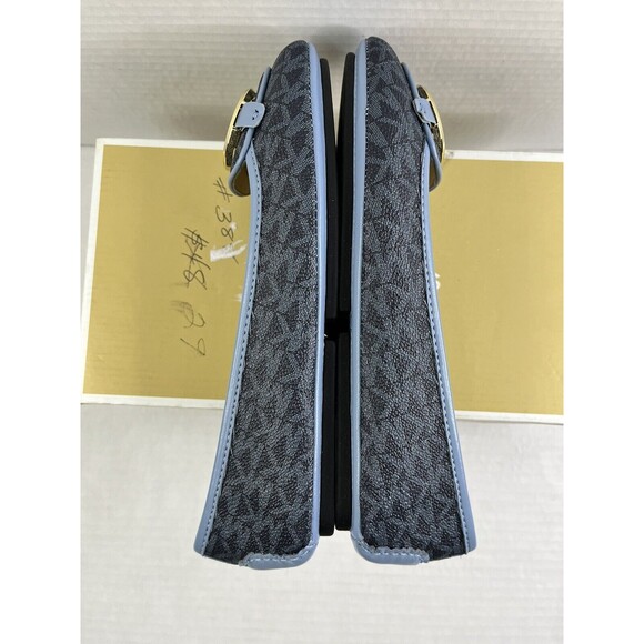 NEW IN BOX NIB MICHAEL KORS LILLIE MOC ADMIRAL PALE BLUE FLATS SIZE 5.5 - Picture 8 of 9